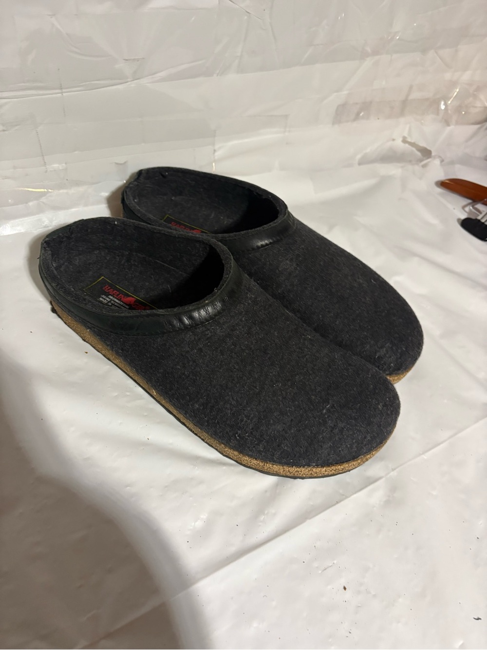 Haflinger Charcoal Slip-On Clogs